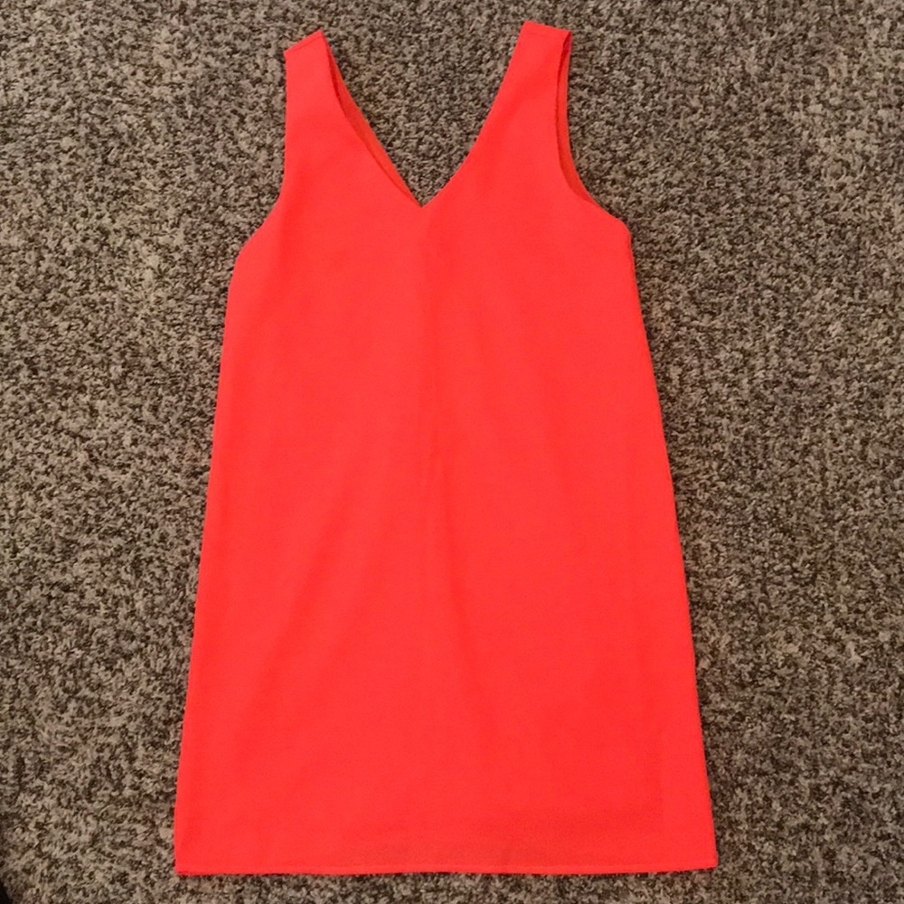 Easy bright orange tank dress